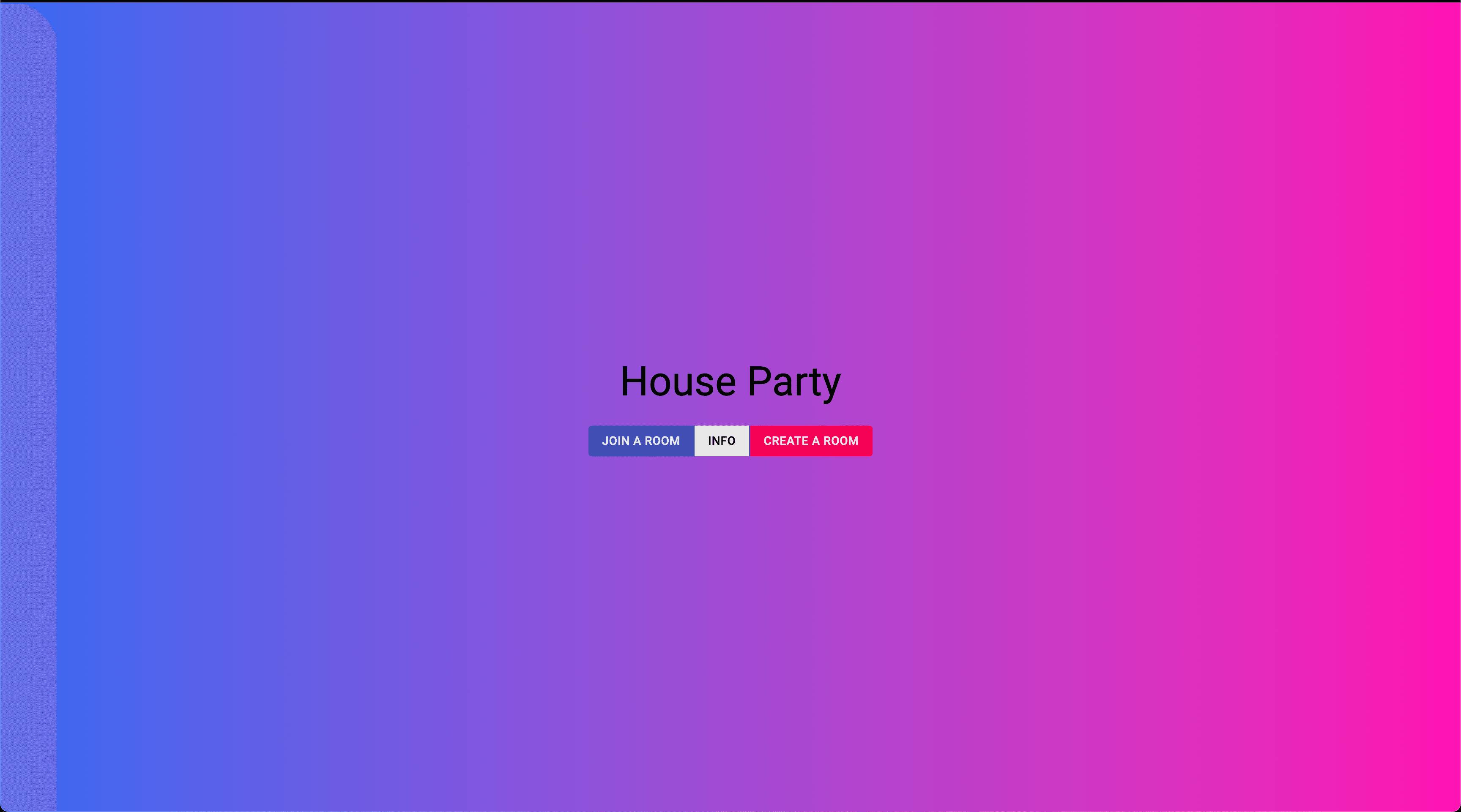 Screenshot of HouseParty Application